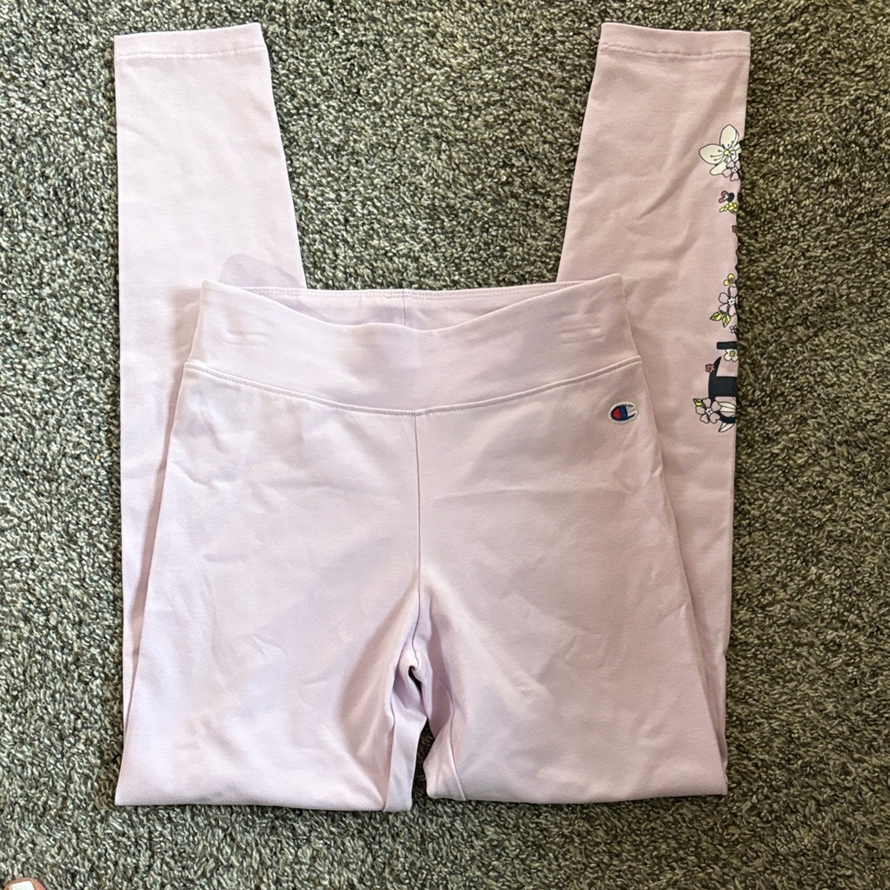 Champion Kids' Lavender Leggings with Floral Detail